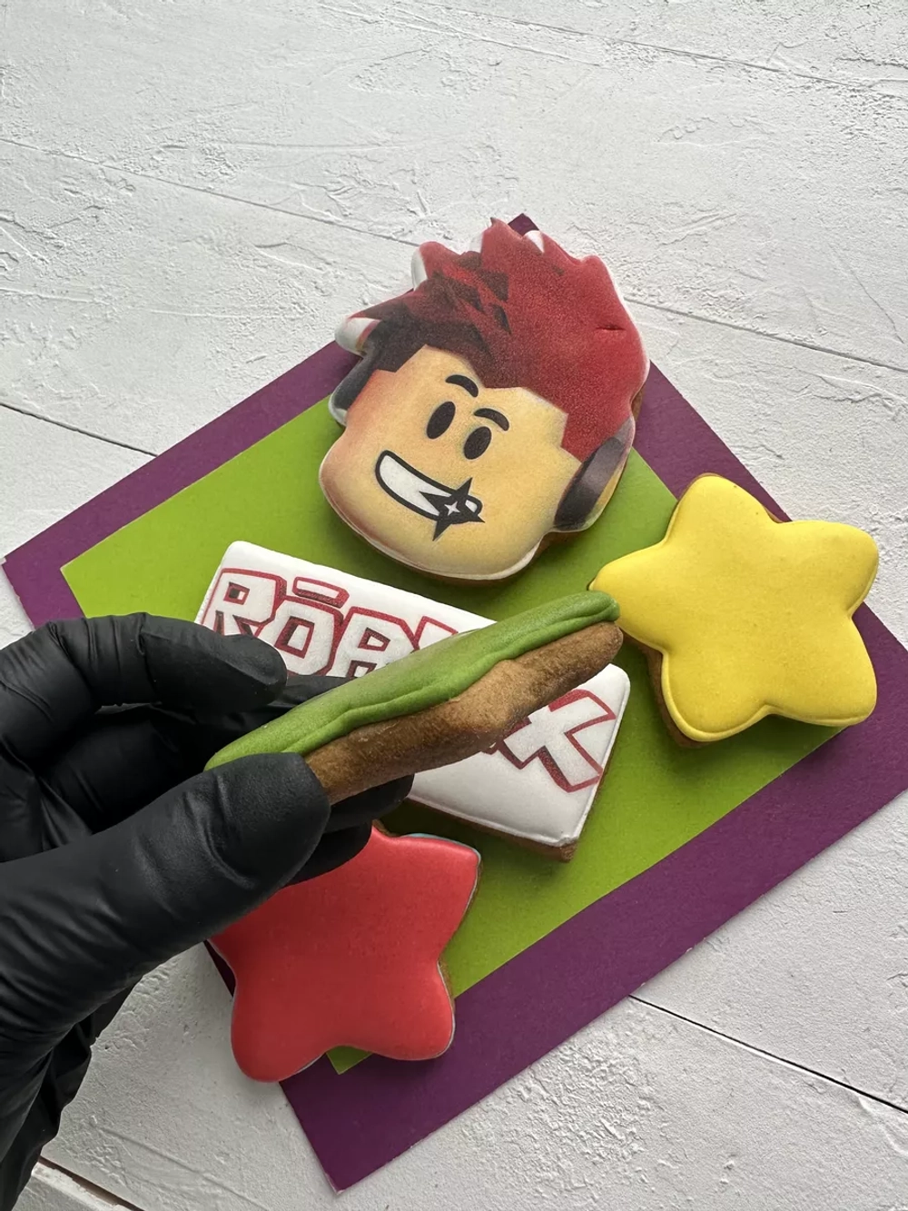 Имбирные пряники на торт Роблокс набор