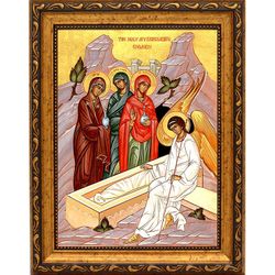 Жёны-мироносицы у Гроба Господня. Икона на холсте