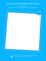 Натяжные потолки: 1.3 м2, 4.4 м2, 7.6 м2