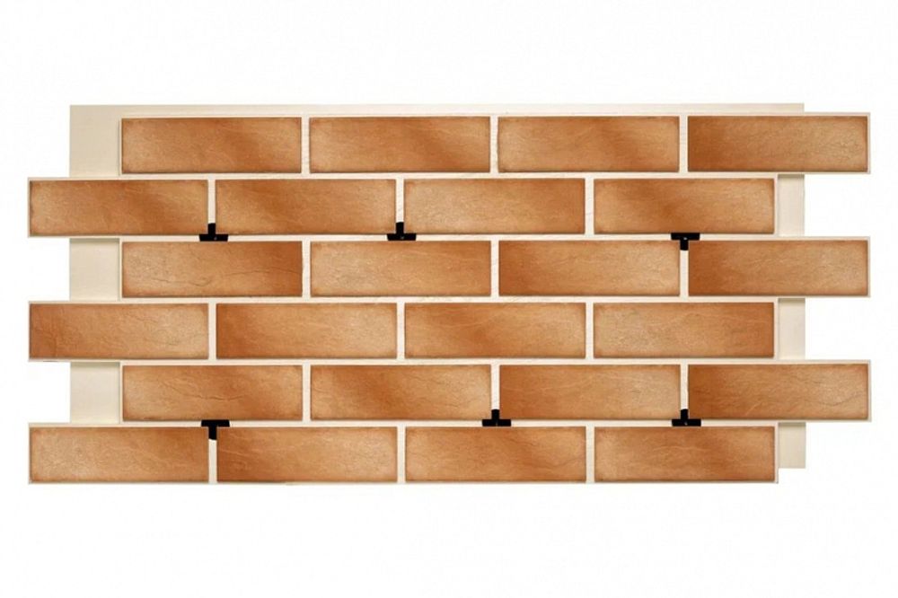 Клинкерная фасадная термопанель ЭППС "Бежевый" 1150x540