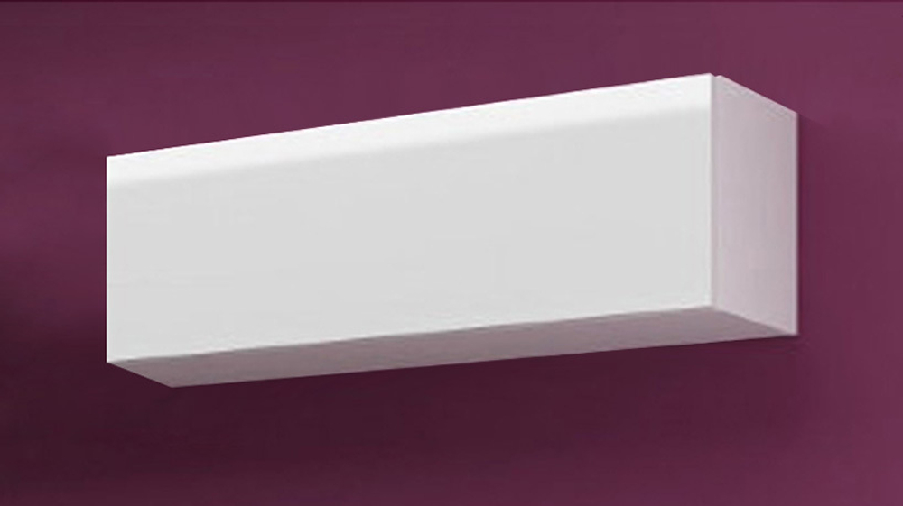 Виго пенал навесной малый горизонтальный Белый Фасадный 0101 90*30*35 см, Белый   Фиеста