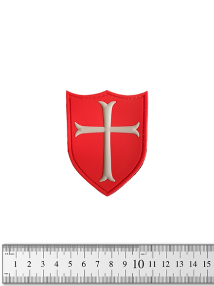 Шеврон Crusader (Крестоносец) PVC. Красный
