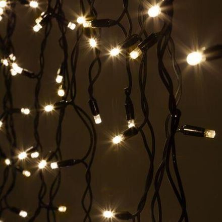 Гирлянда светодиодная "Нить" 3м 30LED тепл. бел. IP65 220В бел. мерцание провод черн. каучук (без шнура питания) Эра Б0051886