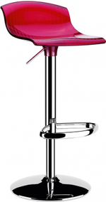 Стул прозрачный барный Siesta Contract Aria, красный