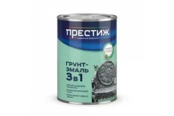 Грунт Эмаль полуглянцевая по ржавчине 3в1 Черная 1.9 кг Престиж