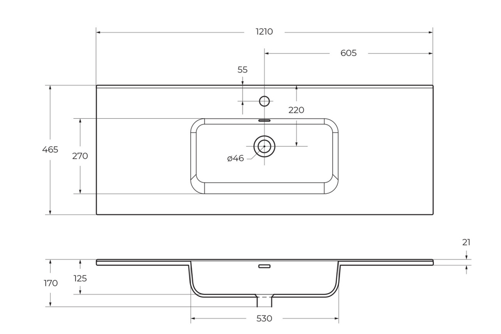 Подвесная тумба с раковиной BelBagno ETNA Rovere Nature 120 см ETNA-1200-2C-SO-RN-P + BB1200ETL