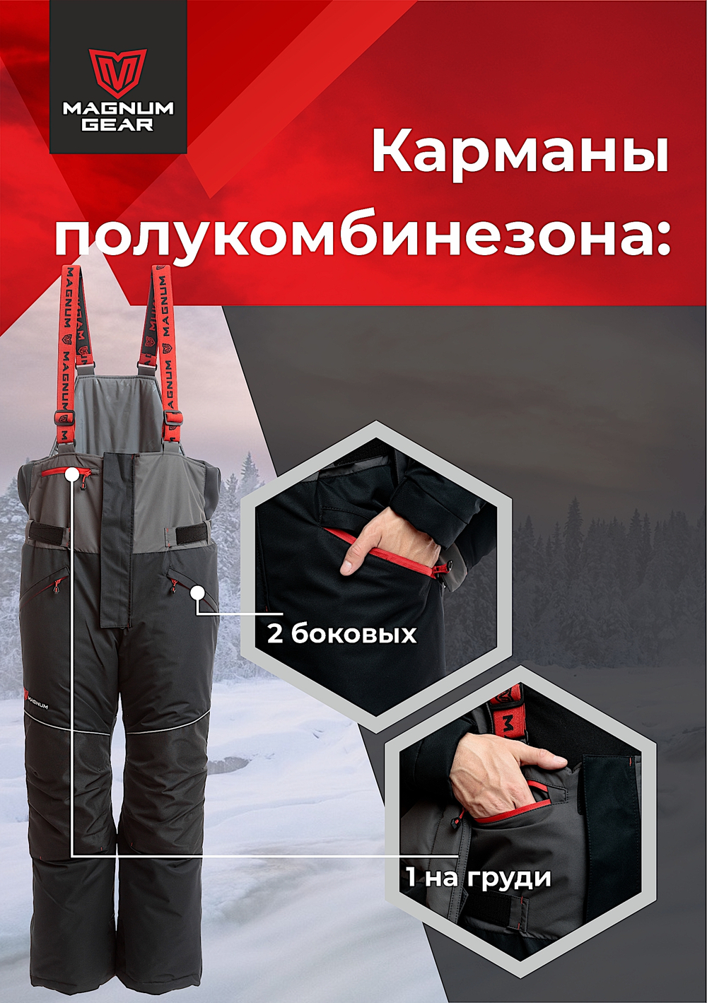 Костюм Magnum зимний Iceberg -30°С 16/30 Графит/Чёрный MFW1-ICBR-1GBL -