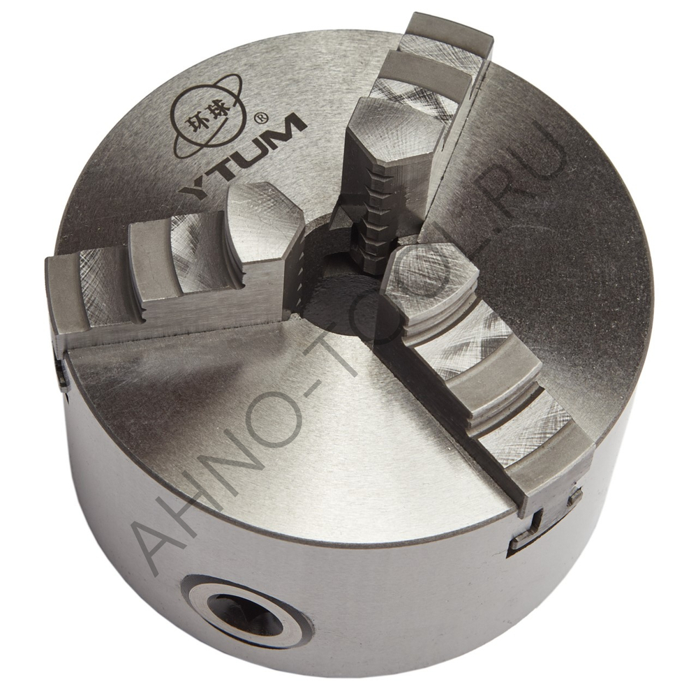 Патрон токарный 100мм 7100-0002 (K11-100) "YTUM UNIVERSAL" прям.и обр. кулачки