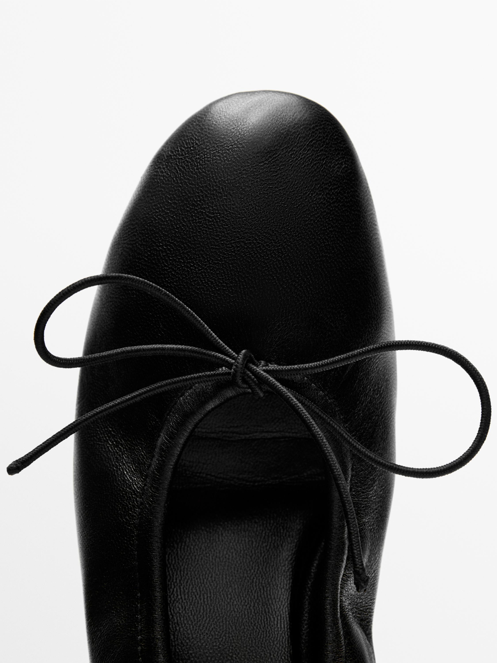 Massimo Dutti Балетки на высоком каблуке, черный