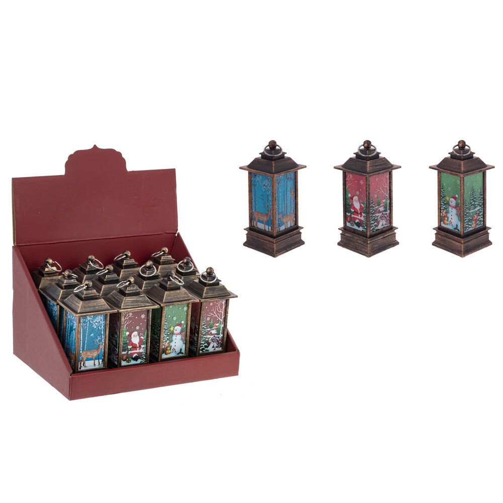 GAEM Изделие декоративное "Фонарь" (подсвет, LR44 х3шт) L5 W5 H12,5 см (блок 12), 3в.