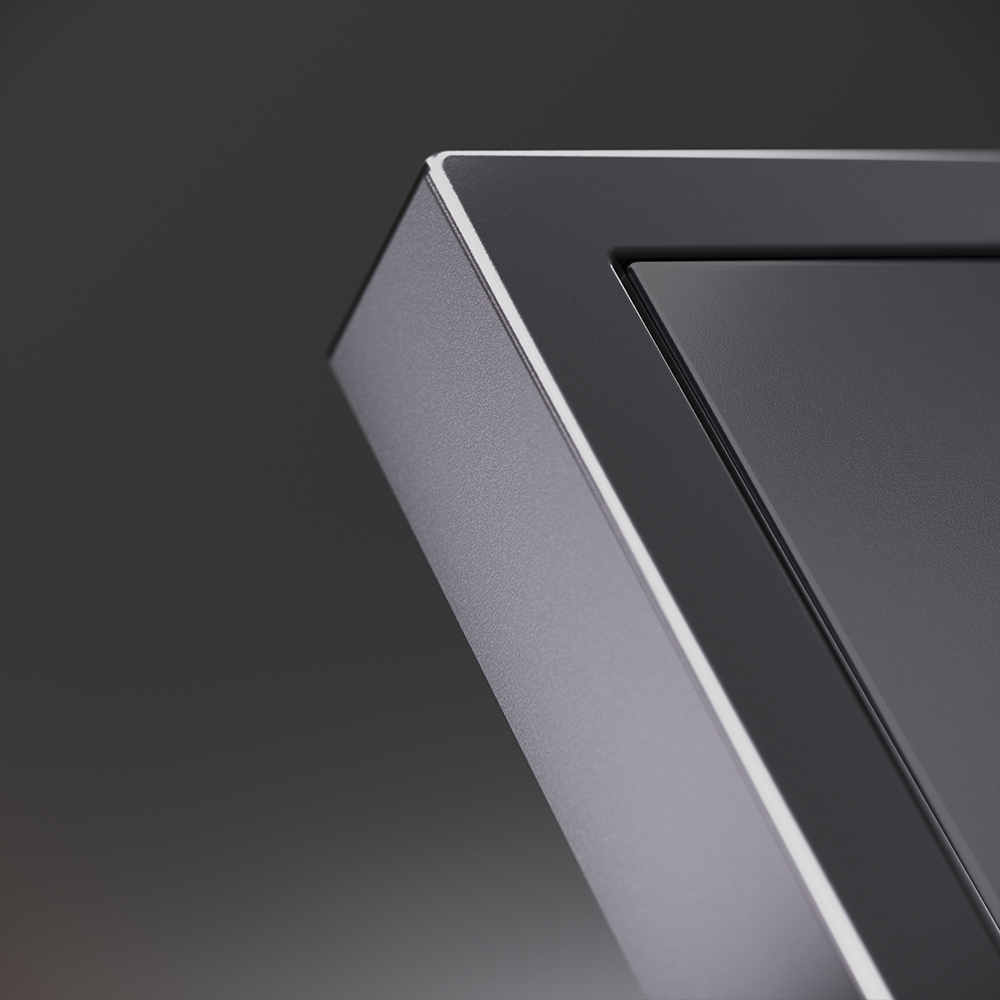 Накладка для розетки с заземлением, S70 Metal (антрацит)