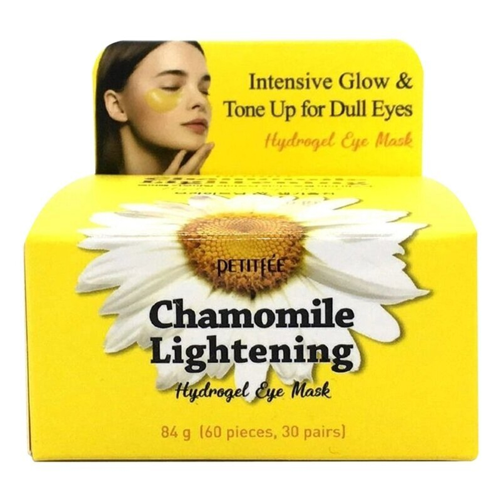 PETITFEE Восстанавливающие патчи для глаз Chamomile Lightening Hydrogel Eye Mask, 60 шт