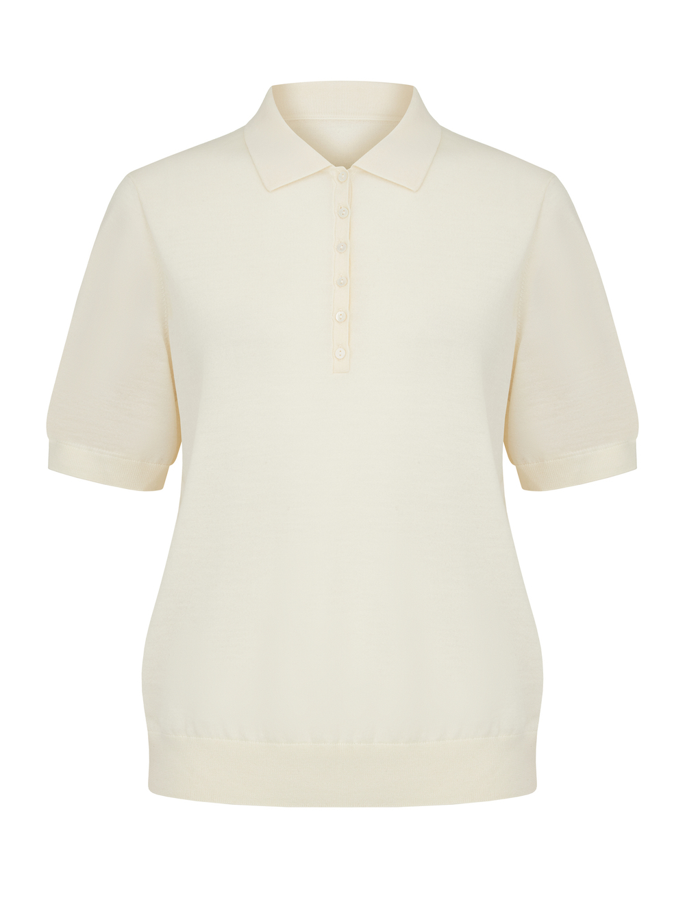 Поло молочного цвета