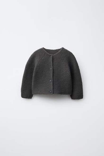 ZARA КАРДИГАН КРУПНОЙ ВЯЗКИ, СЕРЫЙ