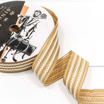 Лента Полиэстер 2,5см х 20м с зигзагом (Бежевый)