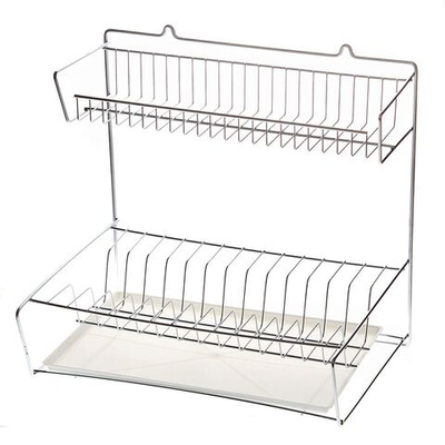 Сушилка для посуды, с поддон, 41х29х39.5 см, оцинкованная, Юнитрейд, тнп-1.1