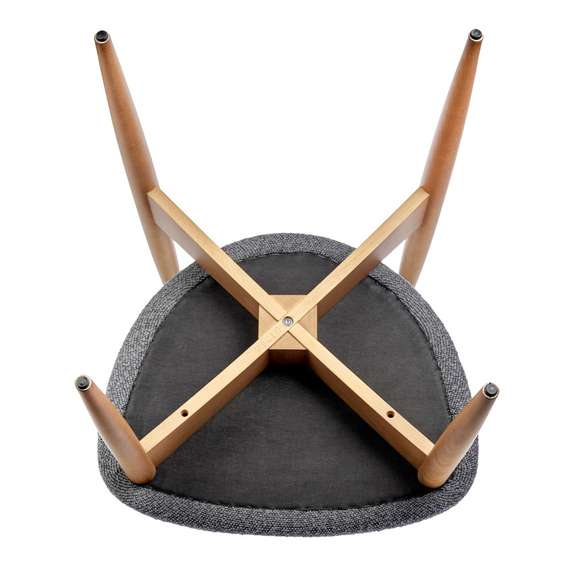 Стул Mod, тёмно-серое букле, ножки цвета орех