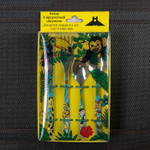 4154437 Набор столовых приборов детский «Джунгли», 4 предмета, с деколью