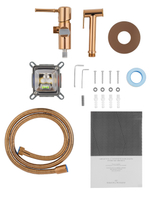 Смеситель с гигиеническим душем встраиваемый WONZON & WOGHAND TOR, Розовое золото (WW-88829073-RG)