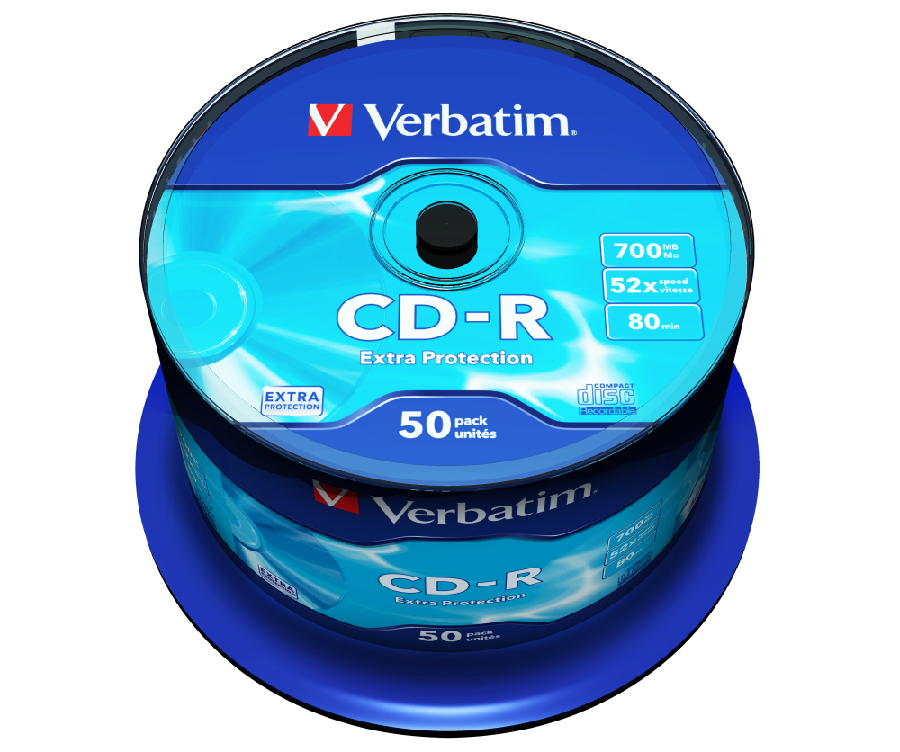 Оптический диск Verbatim CD-R 700MB 52X Extra Protection, Spindle, 50 шт