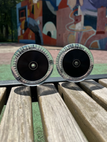 Набор колес (2 шт) Fahrenheit 110*24 mm Hollow core, черный/прозрачный