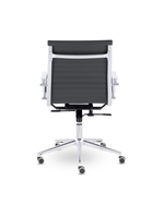 Кресло Кайман СН-300 софт, низкая спинка, хром, экокожа Santorini