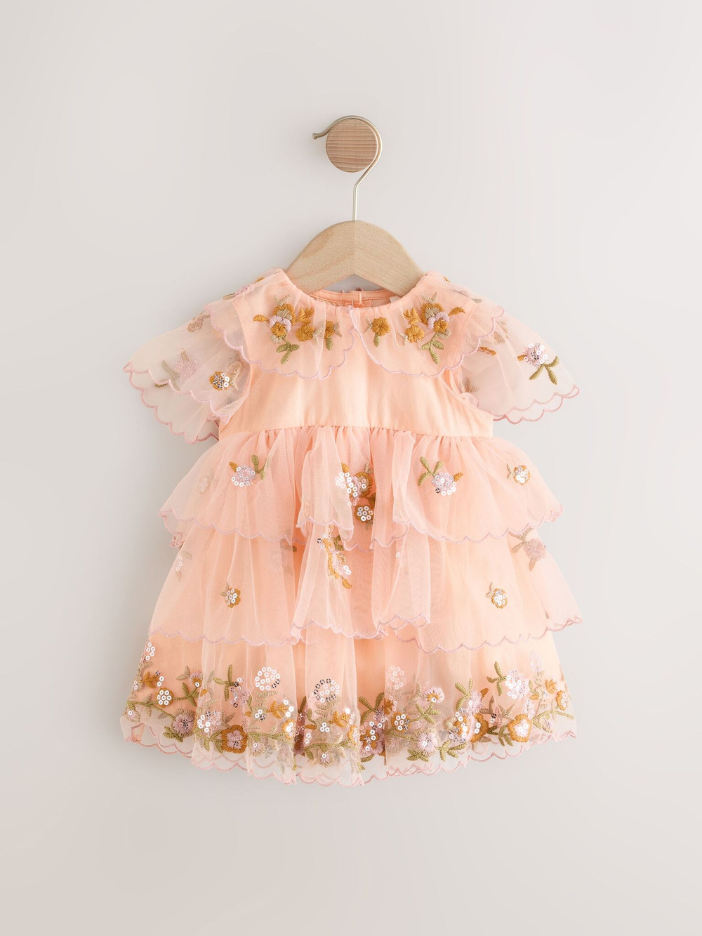 Платье для девочки Next E54-786, Персиковый