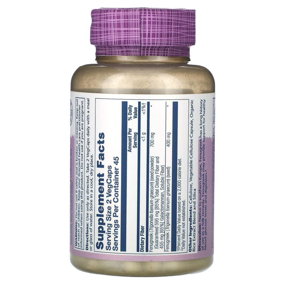 Solaray, Vital Extracts, пажитник, 90 капсул в растительной оболочке