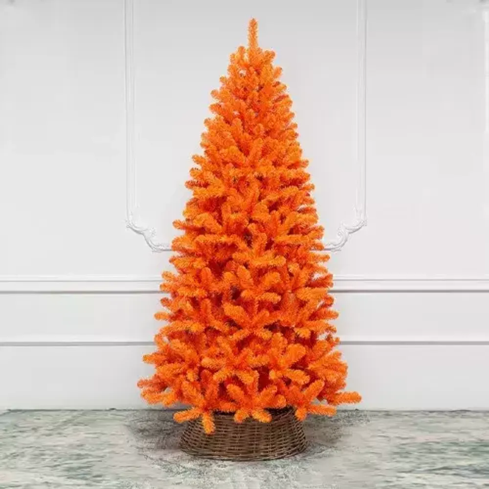 Искусственная оранжевая елка «Сочный апельсин» (пвх) от 1,8 м до 2,4 м