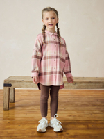 Рубашка и легинсы в комплекте для девочки Next K84-242, Розовый, Коричневый