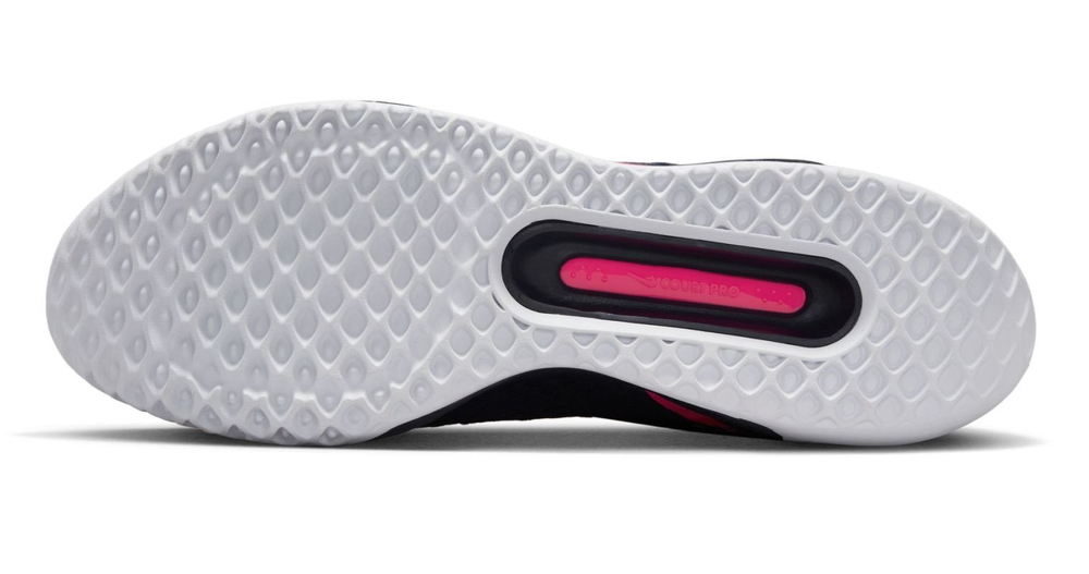 Мужские кроссовки теннисные Nike Zoom Court Pro - obsidian/green glow/white/hyper pink