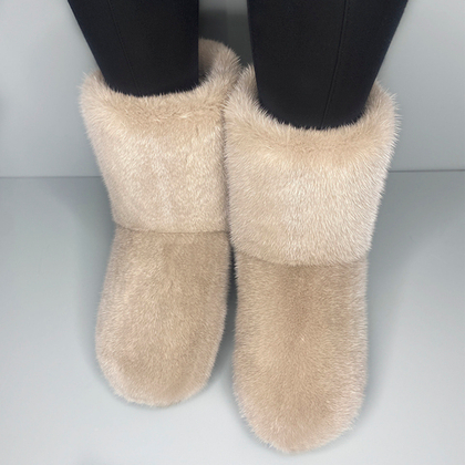 УГГИ из натурального меха норки | Песок