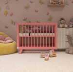 Кроватка детская Lillaland Lilla Aria с маятником Antique Pink