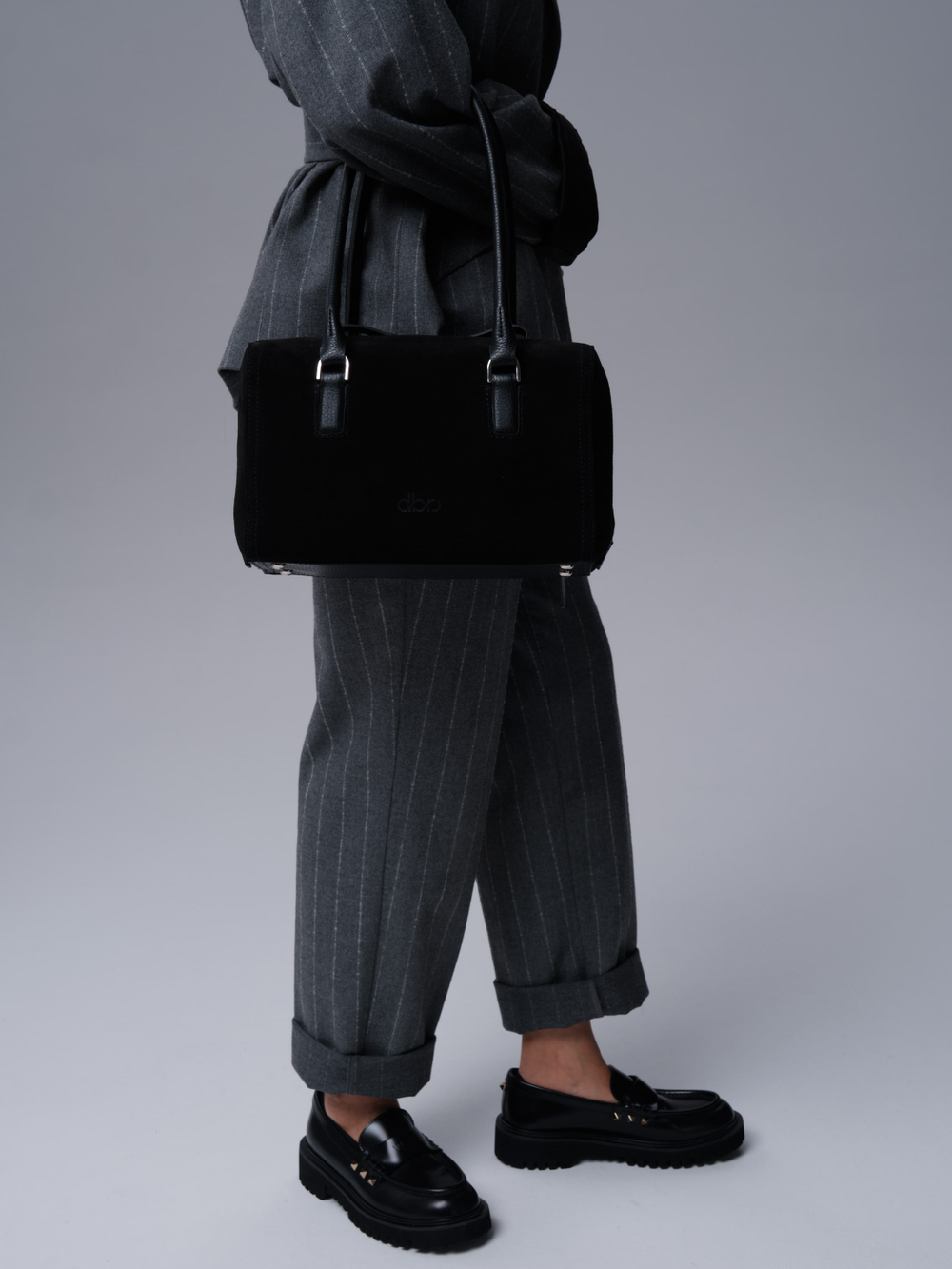 Замшевая сумка DBR 31333 черный велюр