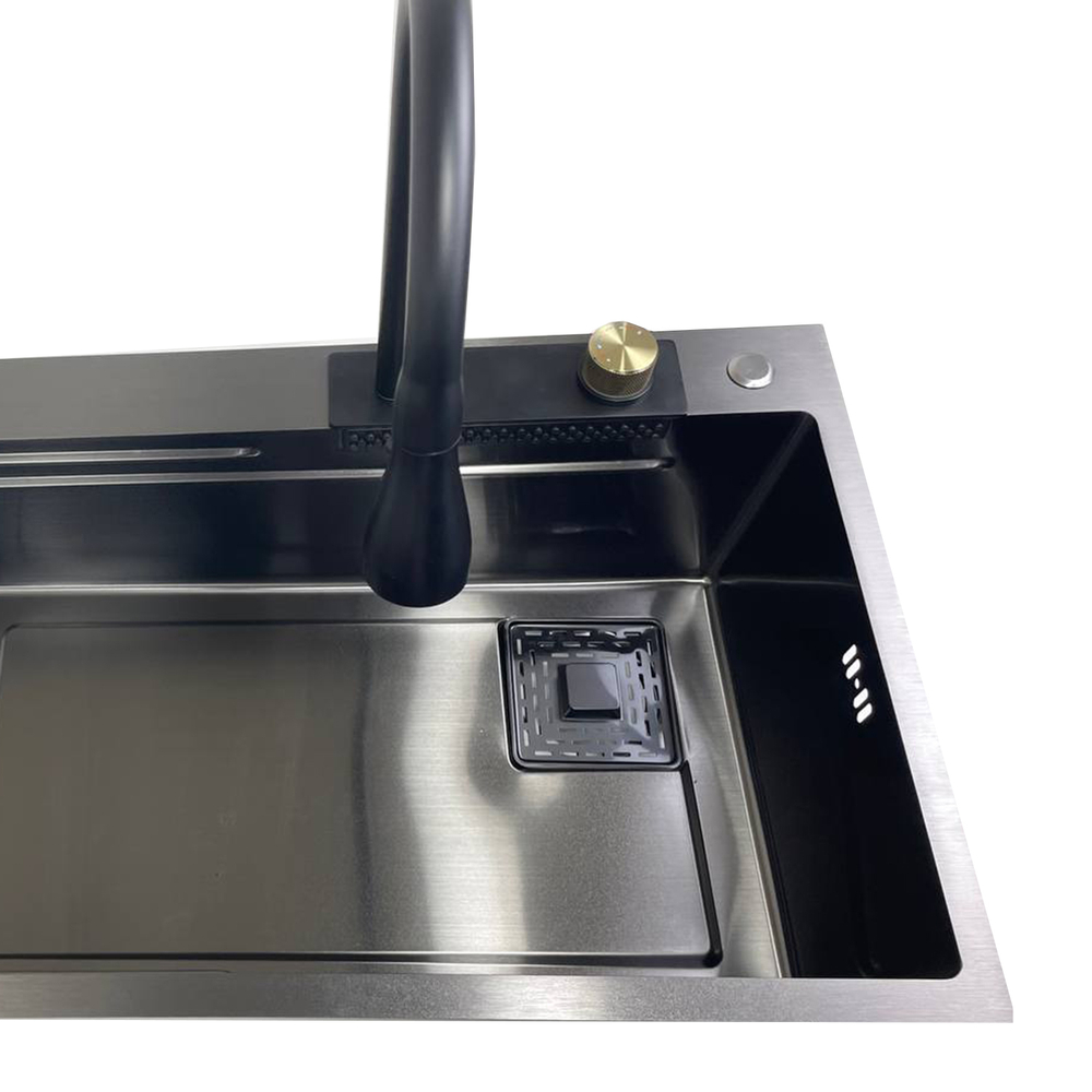 МОЙКА ОДИНАРНАЯ ИЗ НЕРЖ-Й СТАЛИ AVINA HM  7546BLT 3ММ ГРАФИТ СМЕС ДОСКА В КОМП.