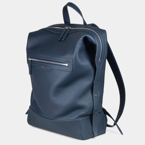 Рюкзак Rousseau из кожи теленка, синего цвета