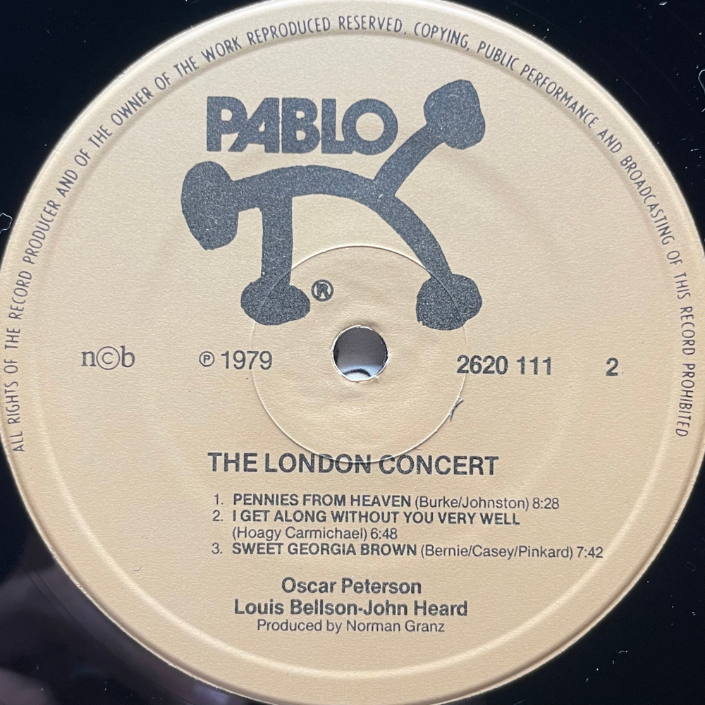 Oscar Peterson, Louis Bellson, John Heard ‎– The London Concert 2LP (Скандинавия 1979г.)