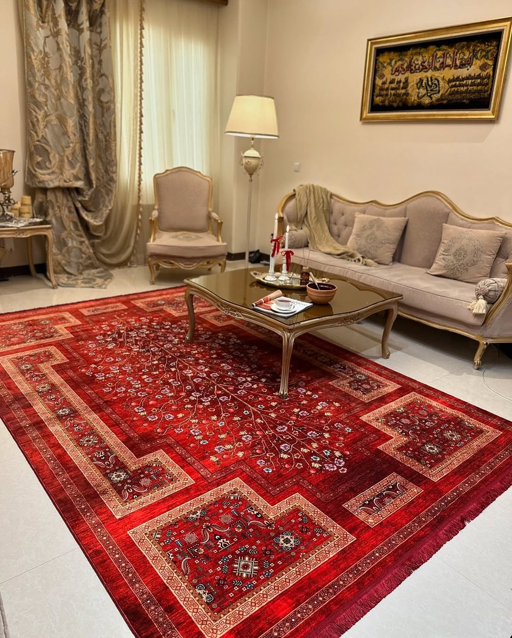 Иранский ковер из искусственного шелка 150 х 250 Rokhbaft 1013 Иран