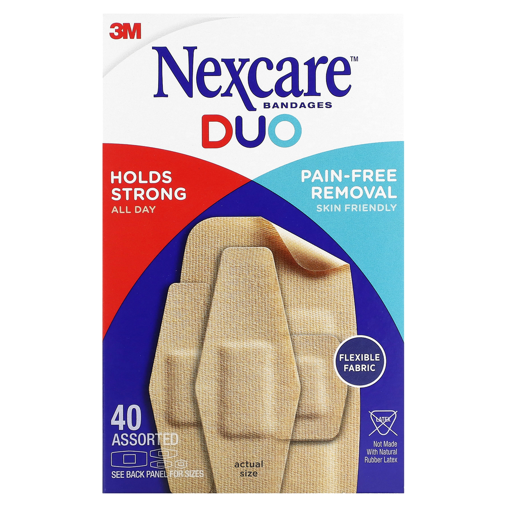 Nexcare, Duo Bandages, 40 разных размеров