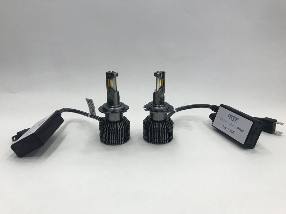Светодиодные лампы MTF Light H7/H18 Cyber Light PRO 6500lm, 6000K, 12V, 65W (к-т 2 шт.)