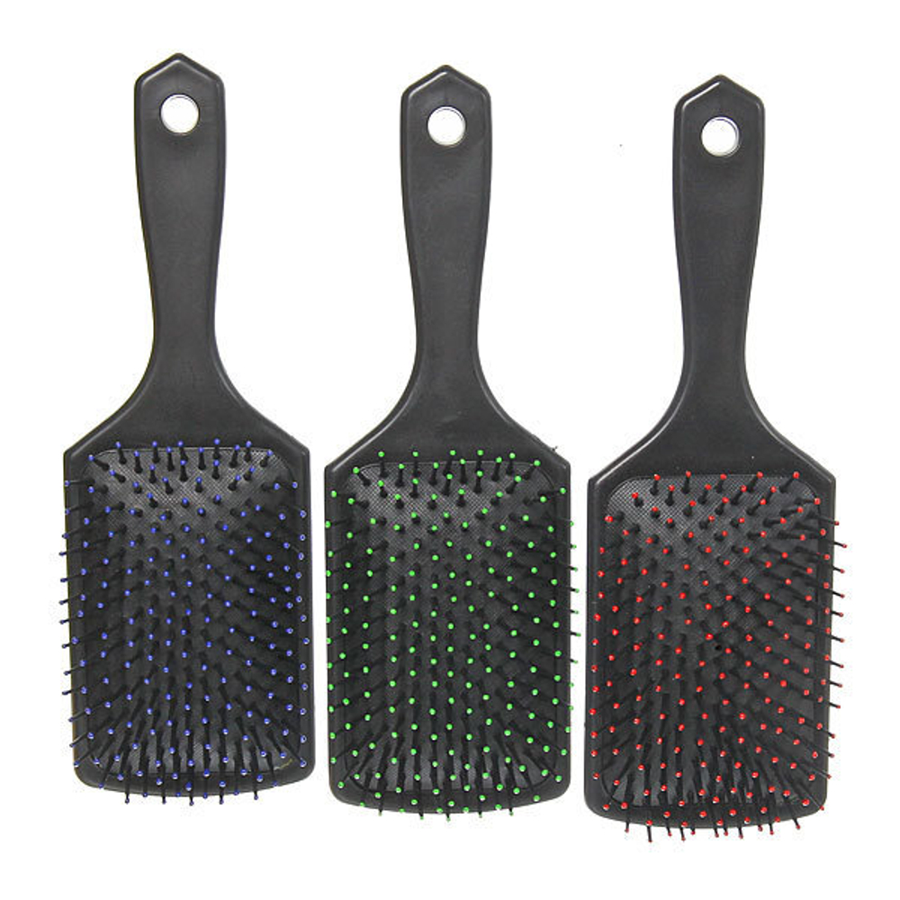 Расческа массажная «Полезная», цвет черный, 24*8см