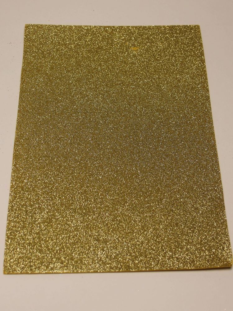 Фоамиран &quot;глиттерный&quot; Китай, толщина 2 мм, размер 20x30 см, цвет золото (1 уп = 10 листов)