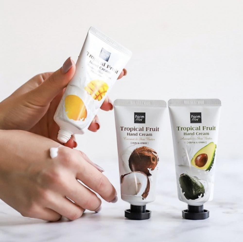 Крем для рук с экстрактом кокоса и маслом ши Tropical Fruit Hand Cream Coconut & Shea Butter 50мл