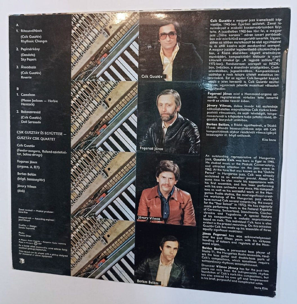 Винтажная виниловая пластинка Gusztav Csik Quartet Csik Gusztav Es Egyuttese (Hungary 1977)
