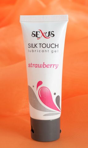 Увлажняющая гель-смазка с ароматом клубники Silk Touch Stawberry
