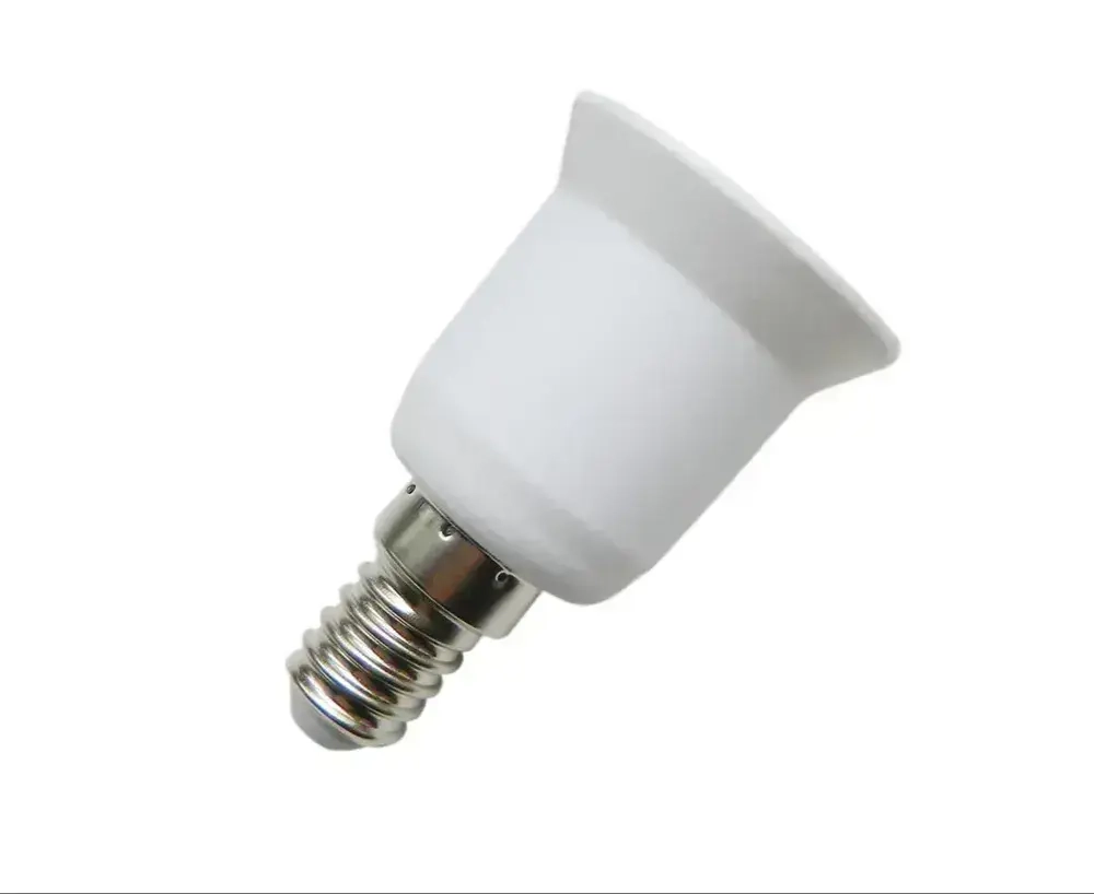 Переходник с патрона Е14 на патрон Е27 для светодиодных ламп, 1 шт.