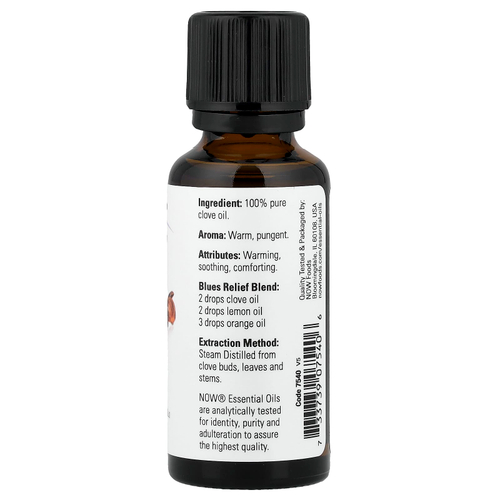 NOW Foods, Эфирные масла, гвоздика, 30 мл (1 жидкая унция)