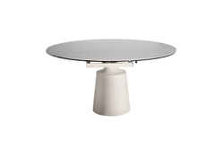 Стол обеденный раскл. керам.столешница, 90(30+30)x150x75/77см, белый/бежевый Garda Decor