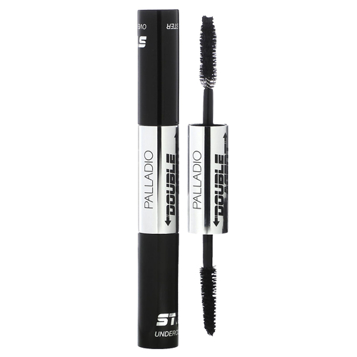 Palladio, Double Agent Mascara, черная как смоль, 5,5 мл (0,19 жидк. унц.)