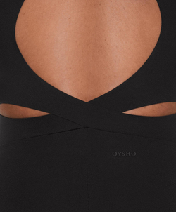 Oysho Компрессионный комбинезон Compressive с перекрестными бретелями, черный